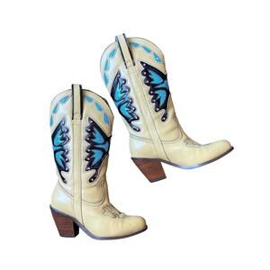 Vintage Noël Collection Butterfly Western Cowboy Boots: Britney Spears, Size 8.